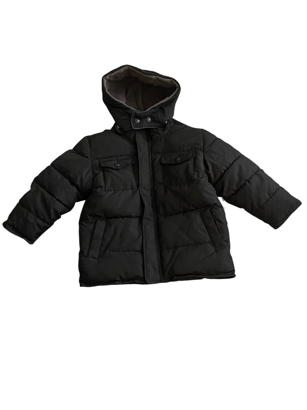 Old Navy Black Hooded Puffer Jacket for Kids